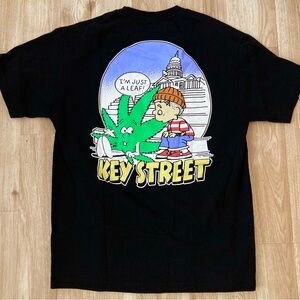 Key Street I’m Just A Weed T-Shirt large L Black Skate Tee